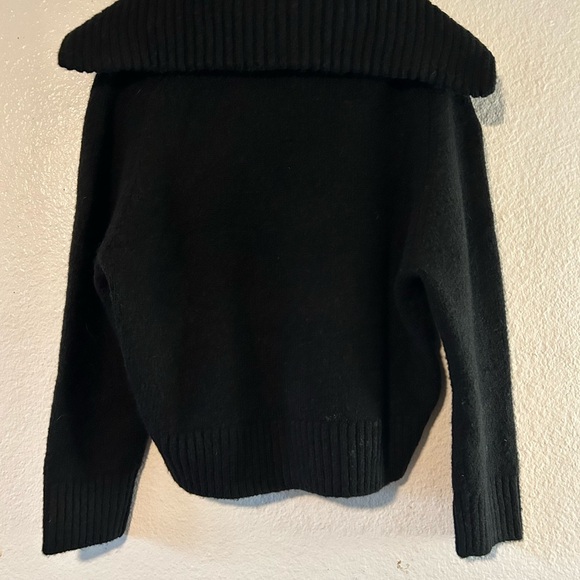 J Crew Johnny-collar Sweater with Ribbed Trim Small Slouchy Boxy Oversized - Picture 9 of 10